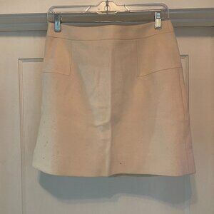 JCrew 100% Wool Ivory Mini Skirt